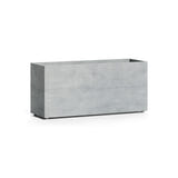 Reglo modular rectangle fiberglass planter in Concrete Stone, 35.4 in L x 11.8 in D x 16.3 in H