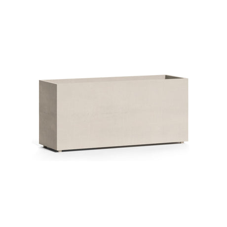Reglo modular rectangle fiberglass planter in Sand Stone, 35.4 in L x 11.8 in D x 16.3 in H