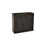 Reglo modular rectangle fiberglass planter in Brown Stone, 35.4 in L x 11.8 in D x 32.1 in H