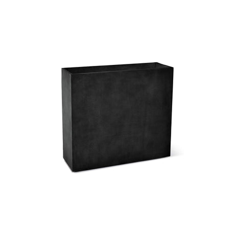 Reglo modular rectangle fiberglass planter in Carbon Stone, 35.4 in L x 11.8 in D x 32.1 in H