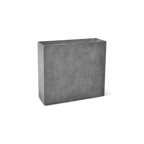 Reglo modular rectangle fiberglass planter in Concrete Stone, 35.4 in L x 11.8 in D x 32.1 in H