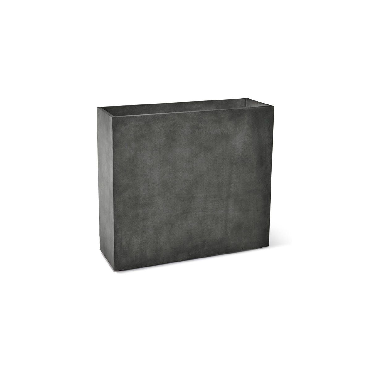 Reglo modular rectangle fiberglass planter in Grey Stone, 35.4 in L x 11.8 in D x 32.1 in H