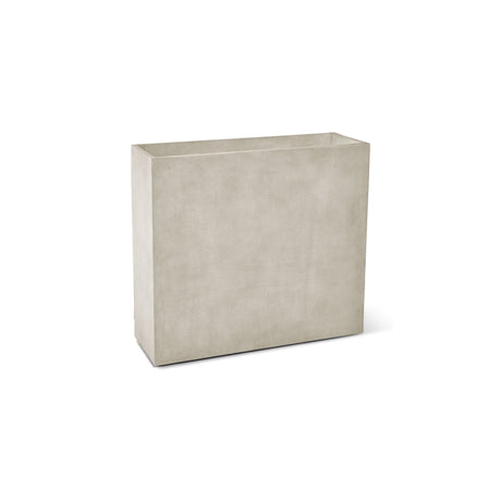 Reglo modular rectangle fiberglass planter in Sand Stone, 35.4 in L x 11.8 in D x 32.1 in H
