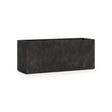 Semplito Grand Wide Rectangle fiberglass planter in Carbon Stone, 59 in L x 19.7 in D x 24.2 in H
