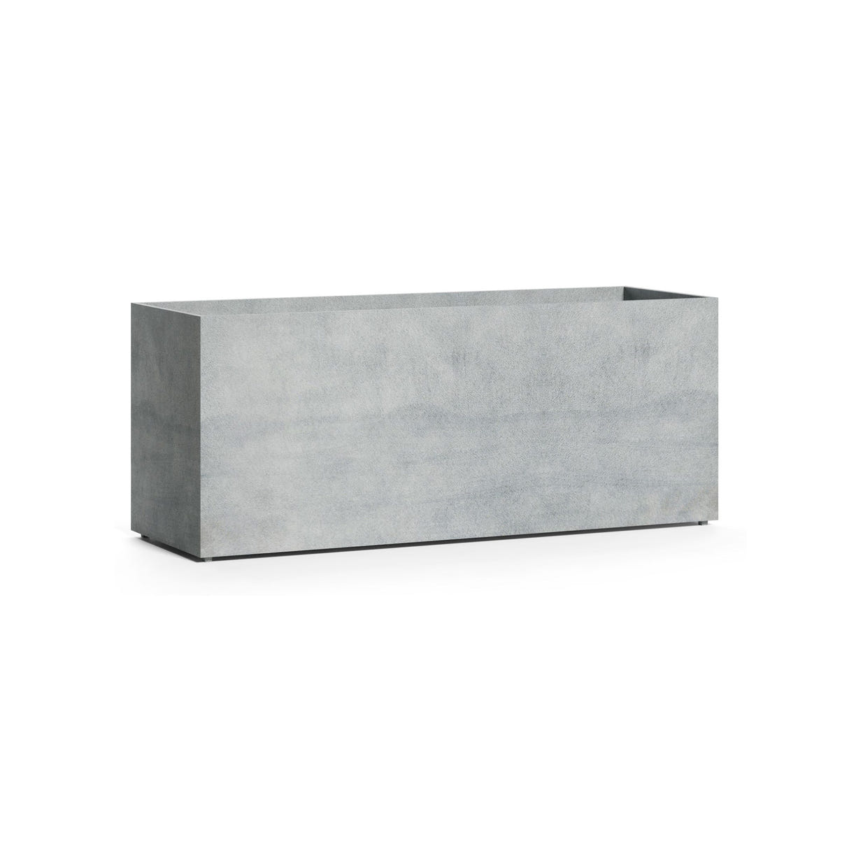 Semplito Grand Wide Rectangle fiberglass planter in Concrete Stone, 59 in L x 19.7 in D x 24.2 in H