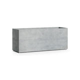 Semplito Grand Wide Rectangle fiberglass planter in Concrete Stone, 59 in L x 19.7 in D x 24.2 in H