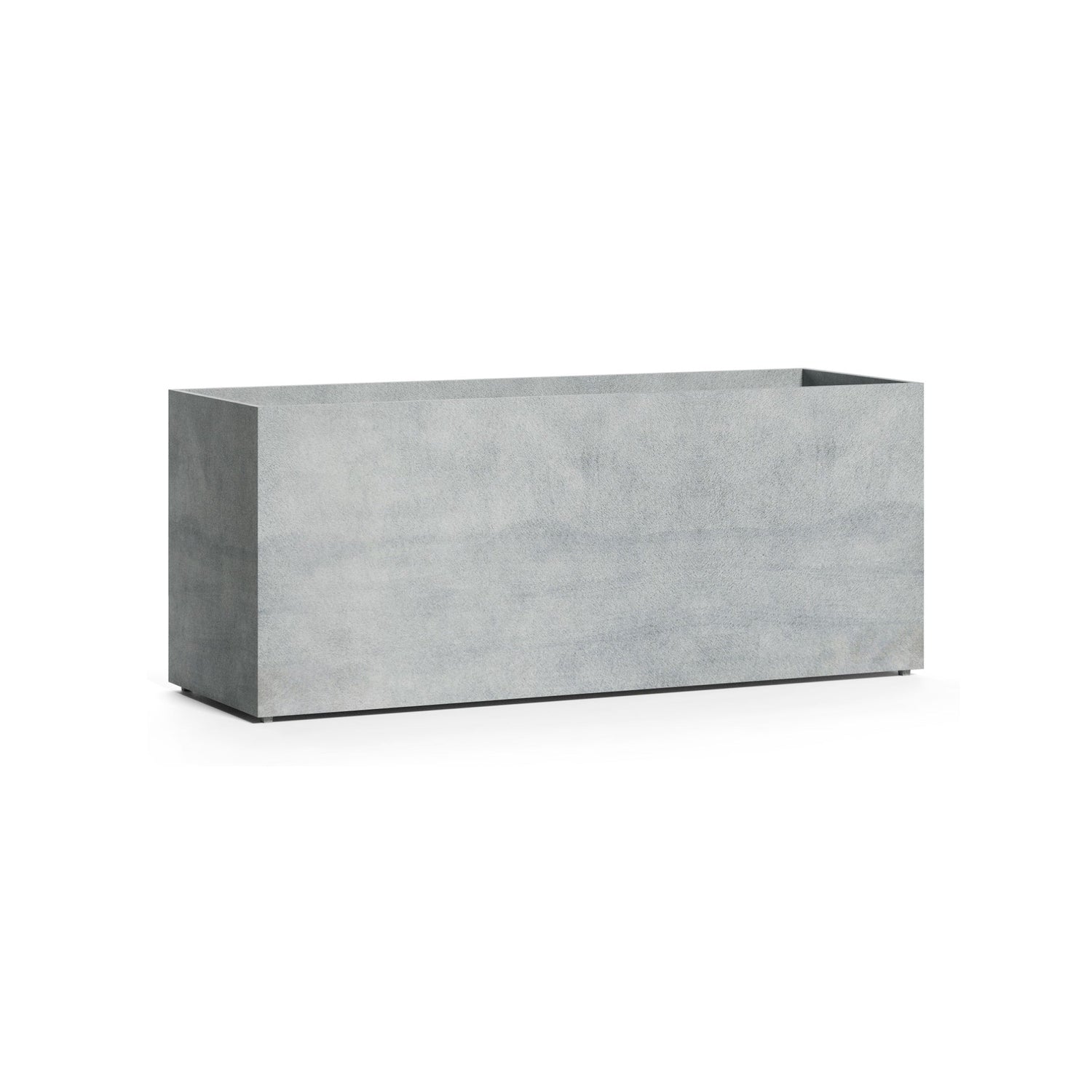 Semplito Grand Wide Rectangle fiberglass planter in Concrete Stone, 59 in L x 19.7 in D x 24.2 in H