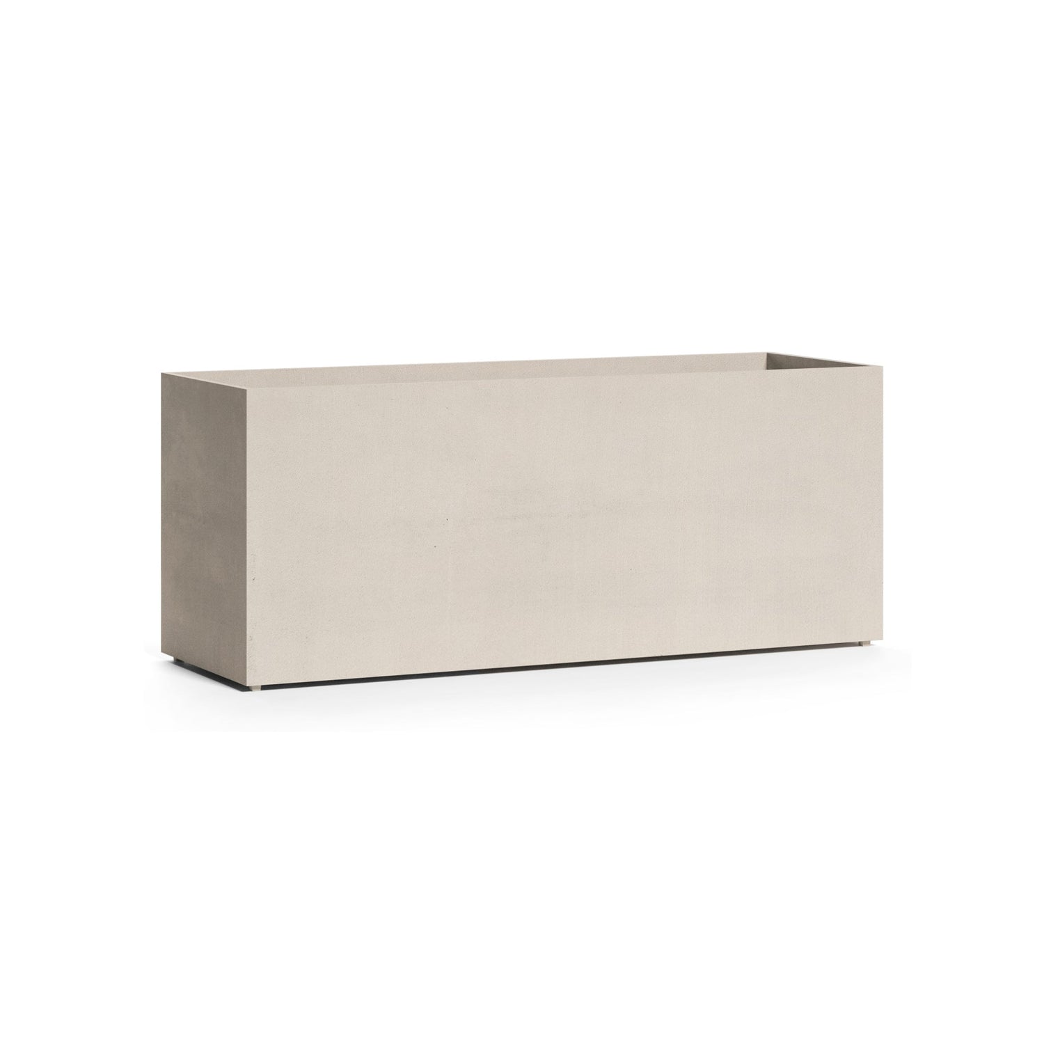 Semplito Grand Wide Rectangle fiberglass planter in Sand Stone, 59 in L x 19.7 in D x 24.2 in H