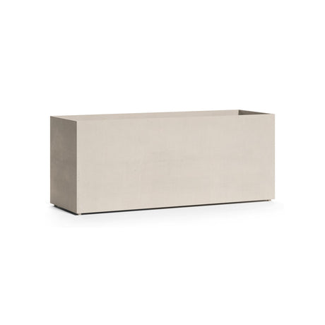 Semplito Grand Wide Rectangle fiberglass planter in Sand Stone, 59 in L x 19.7 in D x 24.2 in H