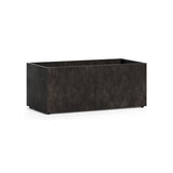 Semplito Rectangle fiberglass planter in Brown Stone, 39.4 in L x 19.7 in D x 16.3 in H