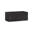 Semplito Rectangle fiberglass planter in Carbon Stone, 39.4 in L x 19.7 in D x 16.3 in H
