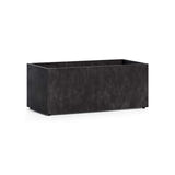 Semplito Rectangle fiberglass planter in Carbon Stone, 39.4 in L x 19.7 in D x 16.3 in H