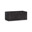 Semplito Rectangle fiberglass planter in Carbon Stone, 39.4 in L x 19.7 in D x 16.3 in H