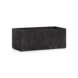 Semplito Rectangle fiberglass planter in Carbon Stone, 39.4 in L x 19.7 in D x 16.3 in H
