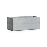 Semplito Rectangle fiberglass planter in Concrete Stone, 39.4 in L x 19.7 in D x 16.3 in H