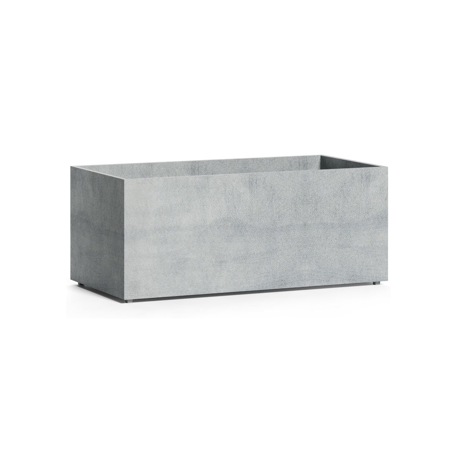 Semplito Rectangle fiberglass planter in Concrete Stone, 39.4 in L x 19.7 in D x 16.3 in H