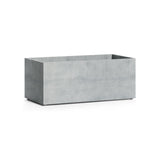 Semplito Rectangle fiberglass planter in Concrete Stone, 39.4 in L x 19.7 in D x 16.3 in H