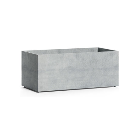 Semplito Rectangle fiberglass planter in Concrete Stone, 39.4 in L x 19.7 in D x 16.3 in H