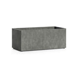 Semplito Rectangle fiberglass planter in Grey Stone, 39.4 in L x 19.7 in D x 16.3 in H