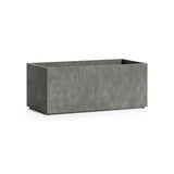Semplito Rectangle fiberglass planter in Grey Stone, 39.4 in L x 19.7 in D x 16.3 in H