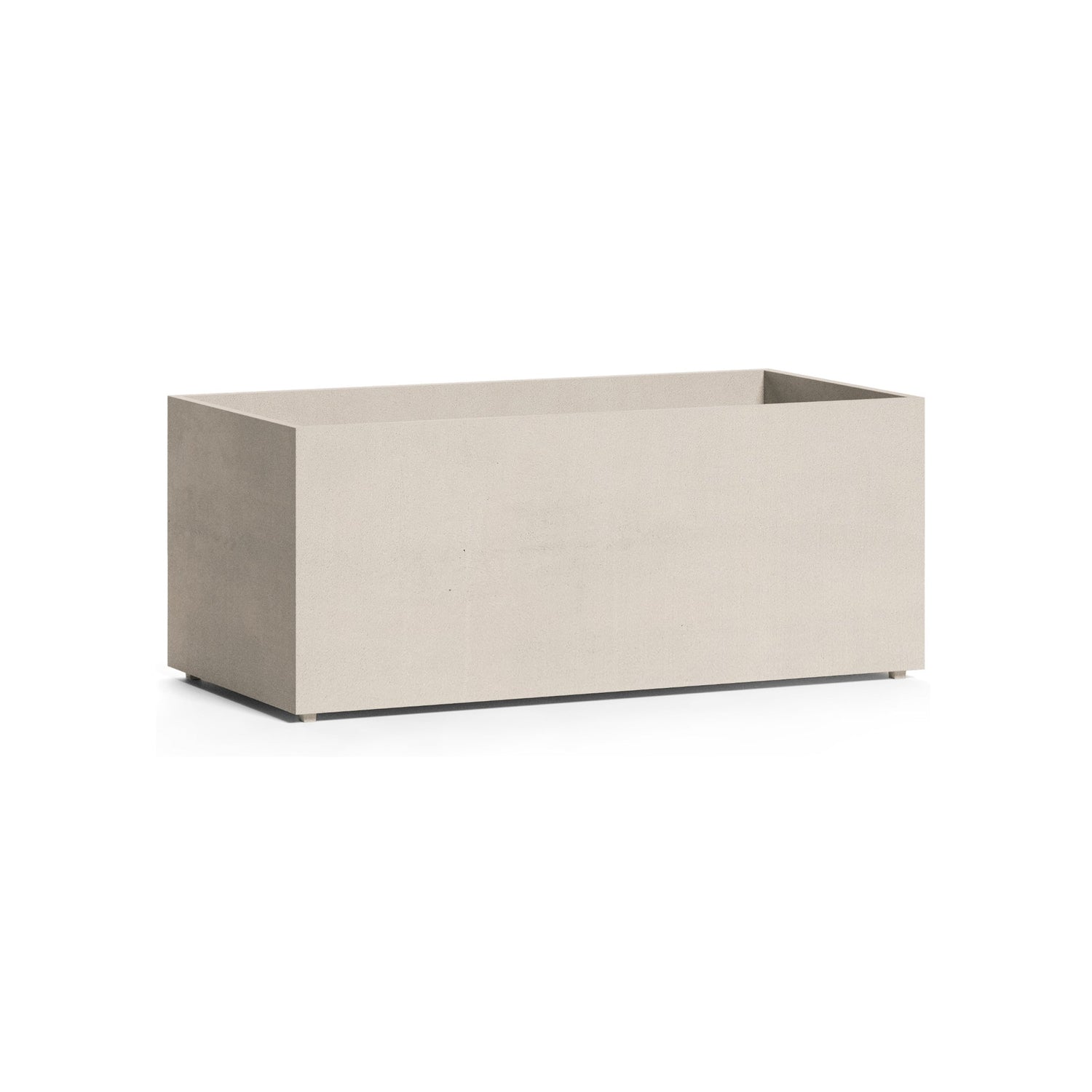 Semplito Rectangle fiberglass planter in Sand Stone, 39.4 in L x 19.7 in D x 16.3 in H