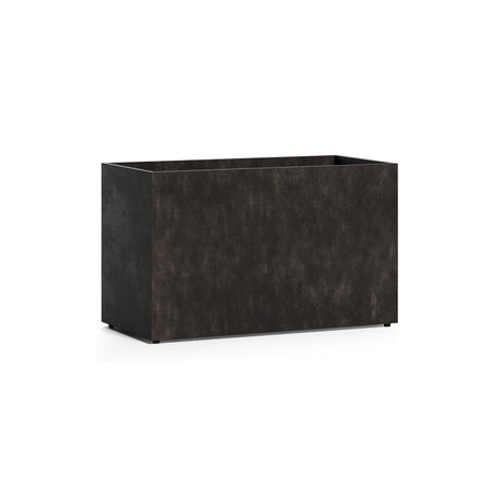 Semplito Rectangle fiberglass planter in Brown Stone, 39.4 in L x 19.7 in D x 24.2 in H