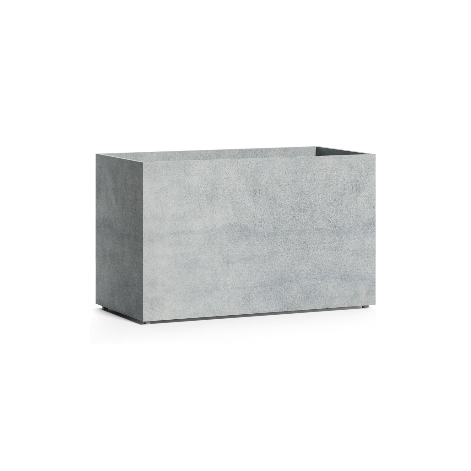 Semplito Rectangle fiberglass planter in Concrete Stone, 39.4 in L x 19.7 in D x 24.2 in H