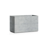 Semplito Rectangle fiberglass planter in Concrete Stone, 39.4 in L x 19.7 in D x 24.2 in H