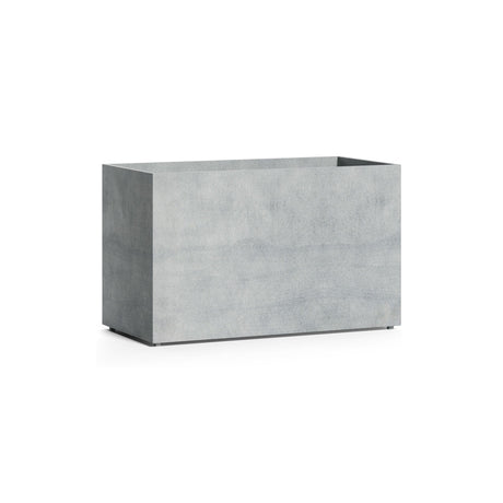 Semplito Rectangle fiberglass planter in Concrete Stone, 39.4 in L x 19.7 in D x 24.2 in H