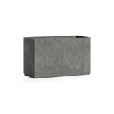 Semplito Rectangle fiberglass planter in Grey Stone, 39.4 in L x 19.7 in D x 24.2 in H
