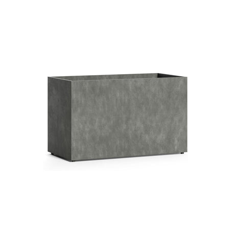 Semplito Rectangle fiberglass planter in Grey Stone, 39.4 in L x 19.7 in D x 24.2 in H