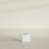 Cuba corner fiberglass planter in Gloss Bright White