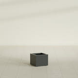Cuba corner fiberglass planter in Matte Charcoal