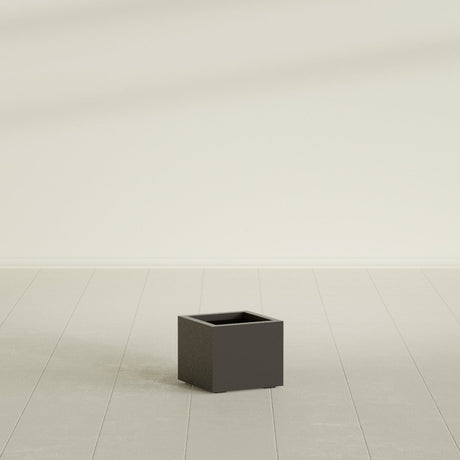 Cuba corner fiberglass planter in Matte Dark Brown