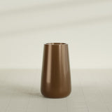Saigon Tapered Round Planter in Metallic Bronze, 19"D × 42"H, shown empty