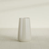 Saigon Tapered Round Planter in Satin Beige, 16"D × 36"H, shown empty