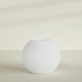 Globe Planter in Gloss Bright White, 36"D × 30"H, shown empty