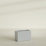 Tolga Rectangular Planter in Metallic Silver, 36"L × 16"D × 24"H, shown empty