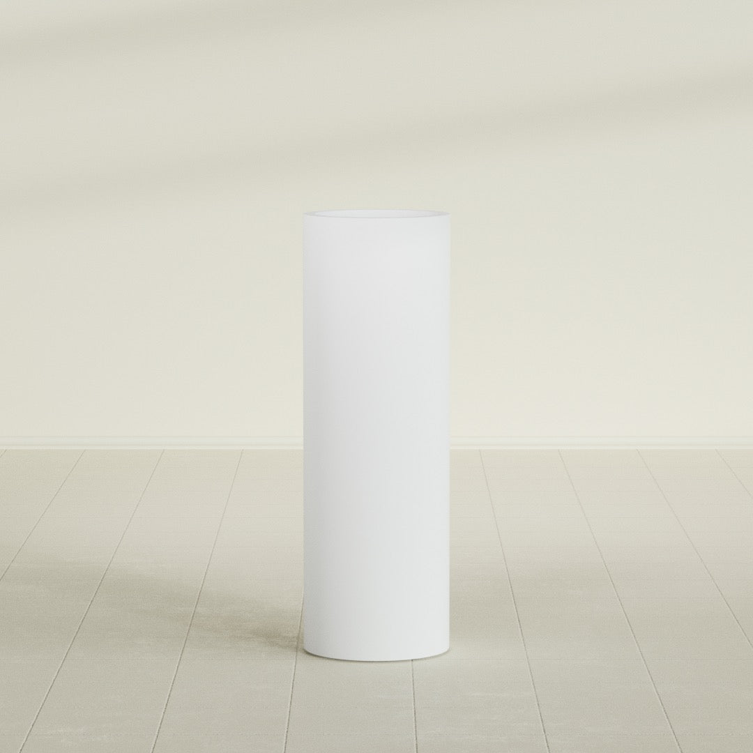 Corry Cylinder Planter in Gloss Bright White, 12"D × 36"H, shown empty