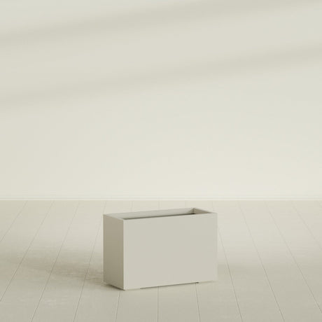 Tolga Rectangular Planter in Satin Beige, 36"L × 16"D × 24"H, shown empty