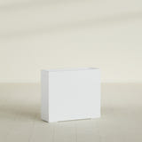 Perth Rectangular Planter in Gloss Bright White, 48"L × 16"D × 42"H, shown empty