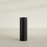 Corry Cylinder Planter in Matte Black, 10"D × 30"H, shown empty