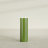Corry Cylinder Planter in Satin Green, 10"D × 30"H, shown empty