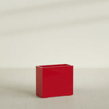 Potsdam Rectangular Planter in Gloss Red, 36"L × 16"D × 32"H, shown empty