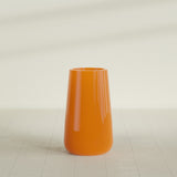 Saigon Tapered Round Planter in Gloss Tangerine, 19"D × 42"H, shown empty