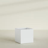 Montroy Cube Planter in Gloss Bright White, 36", shown empty