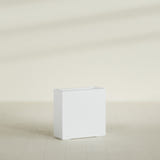 Milano Narrow Rectangular Planter in Gloss Bright White, 24"L × 10"D × 24"H, shown empty