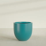 Alzira Bowl Planter in Satin Seafoam Green, 36"D × 34"H, shown empty