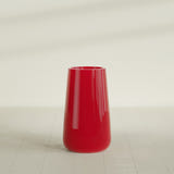 Saigon Tapered Round Planter in Gloss Red, 19"D × 42"H, shown empty