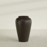 Barà Jar Planter in Matte Dark Brown, 24"D × 37"H, shown empty